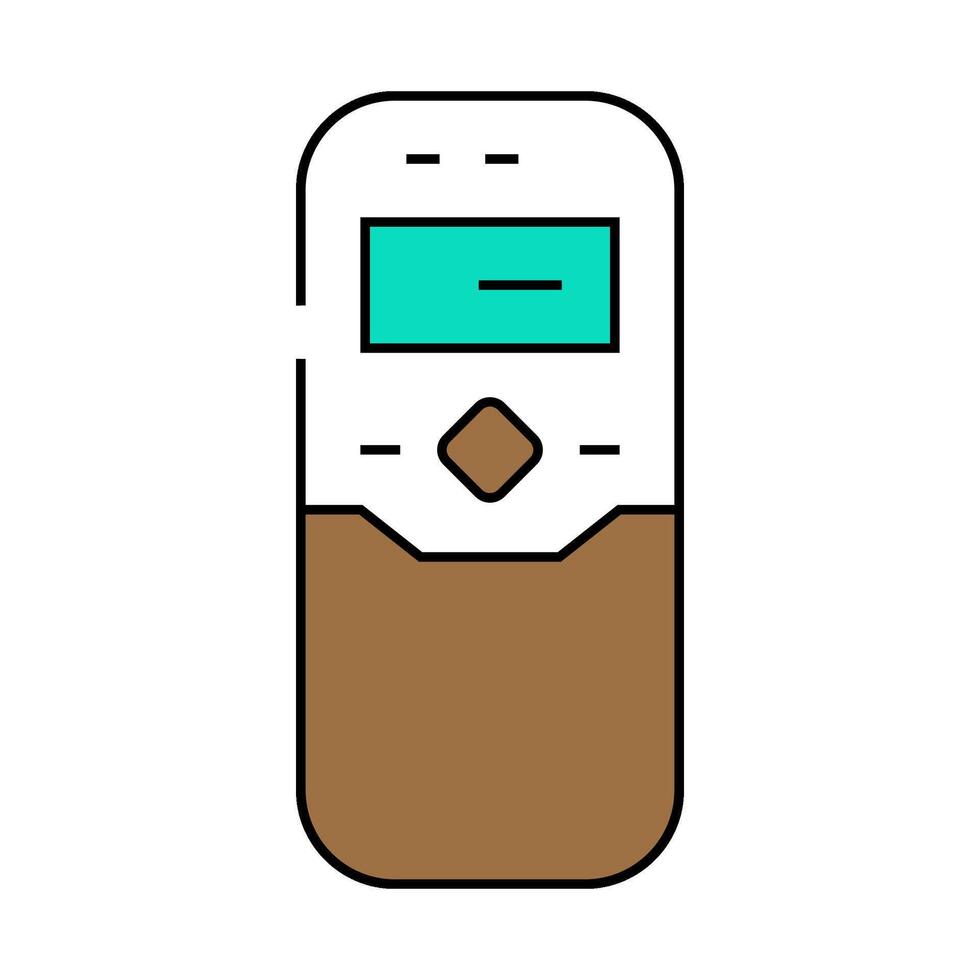 mobile phone retro gadget icon color illustration vector