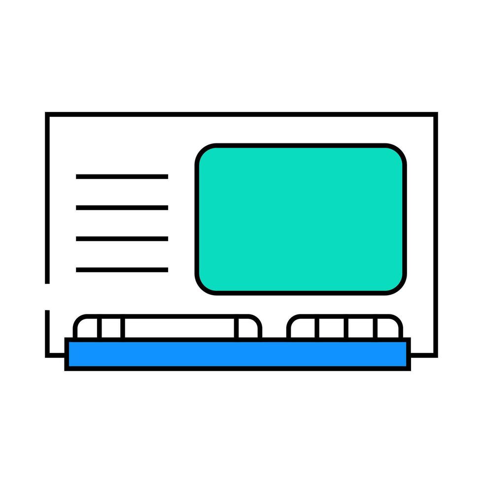 computer pc retro gadget icon color illustration vector
