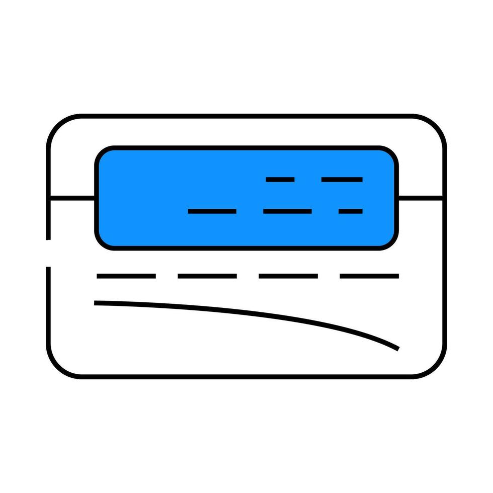 vhs player retro gadget icon color illustration vector