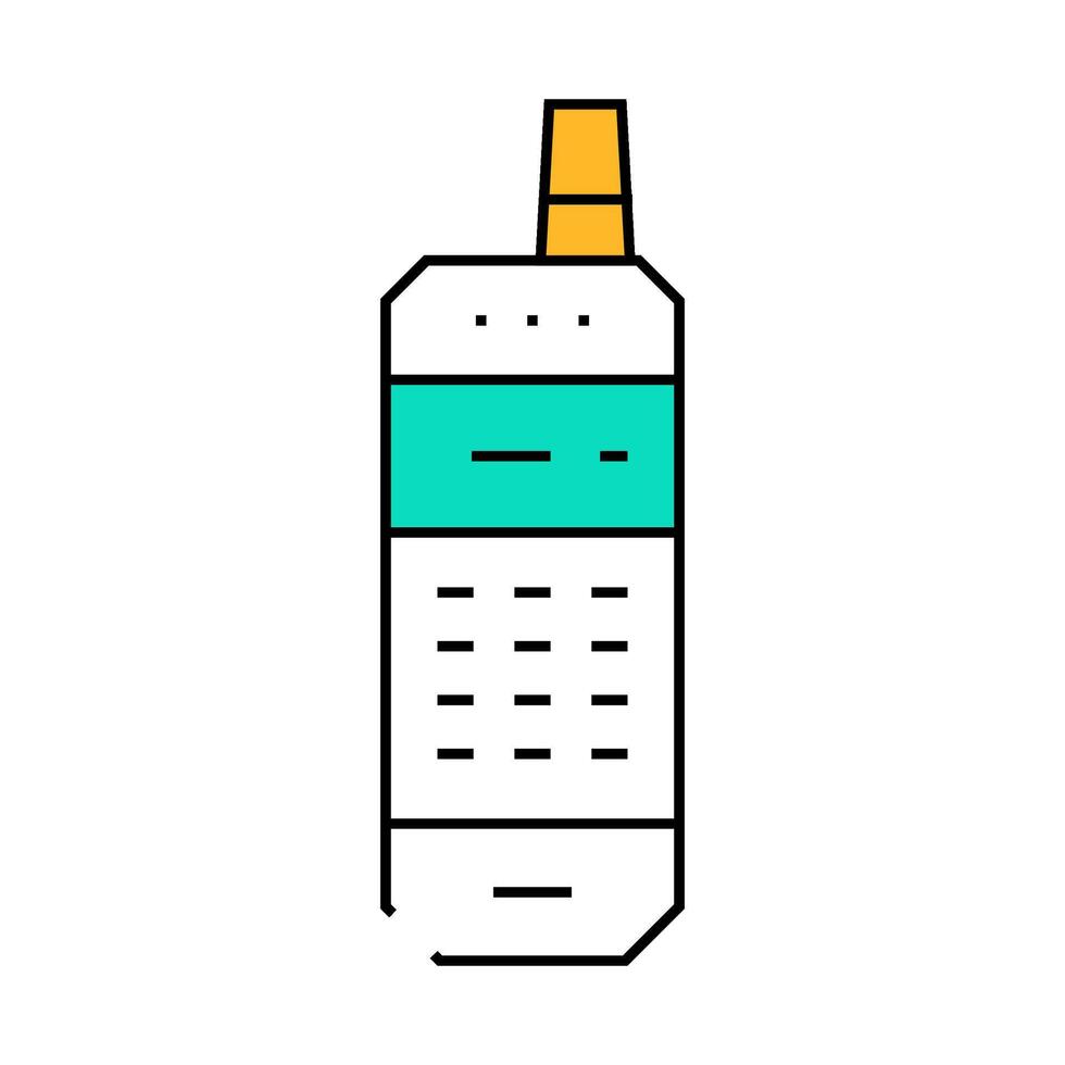 mobile phone retro gadget icon color illustration vector