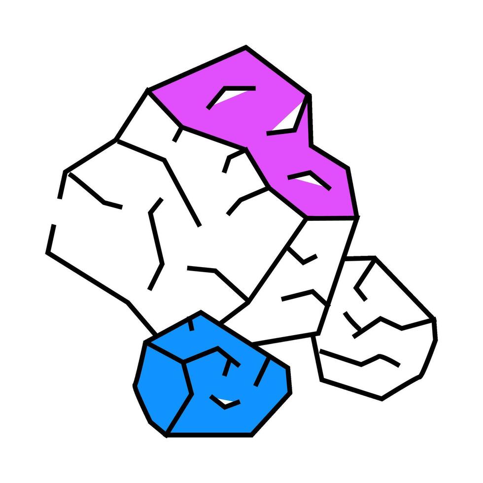 salt crystals icon color illustration vector