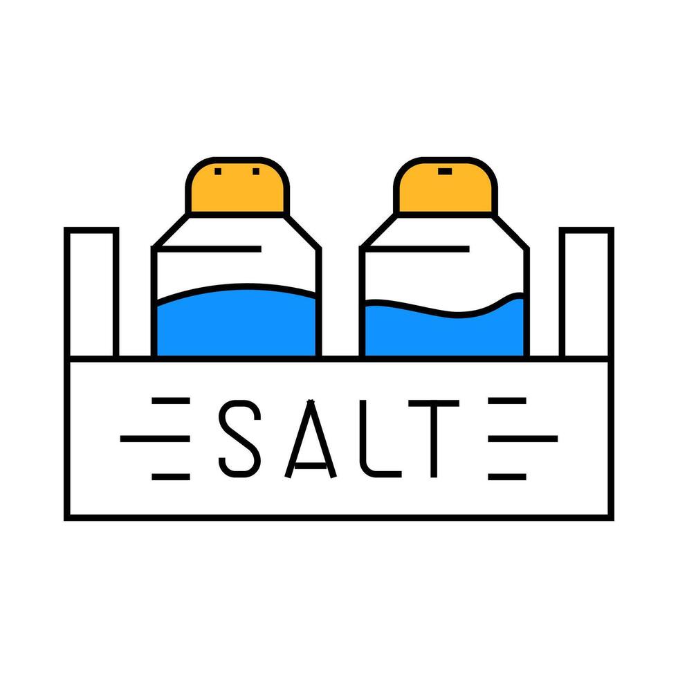 table salt icon color illustration vector