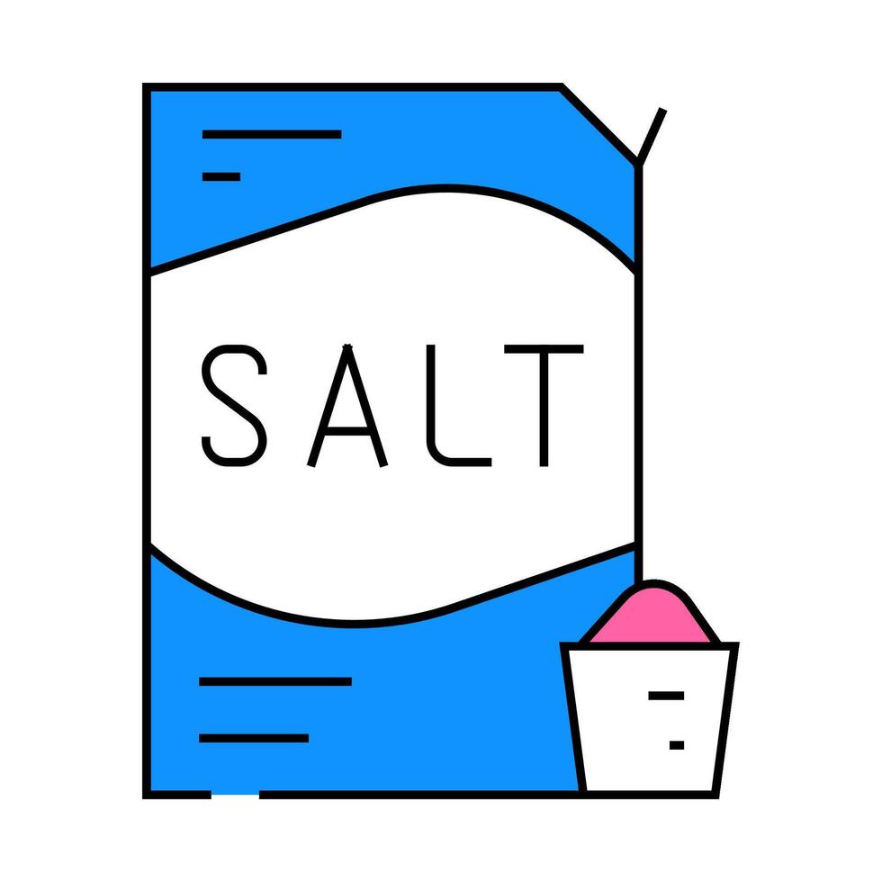 dishwasher salt icon color illustration vector