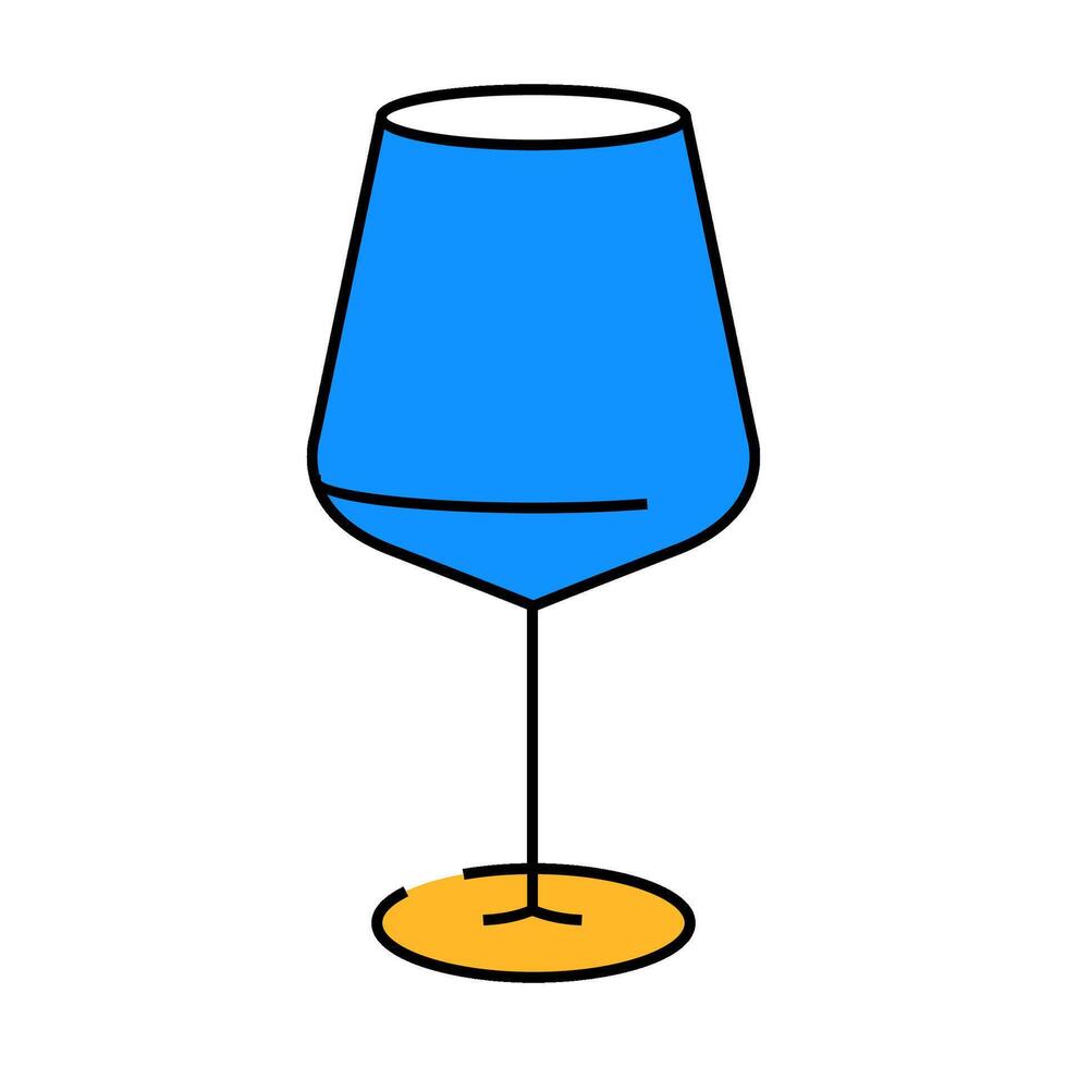 cabernet wine glass icon color illustration vector