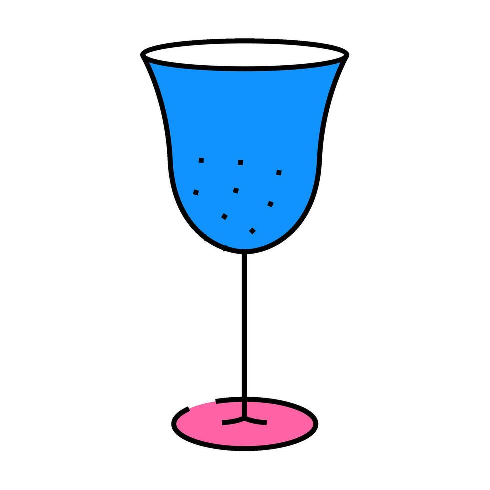 bar wine glass icon color illustration vector