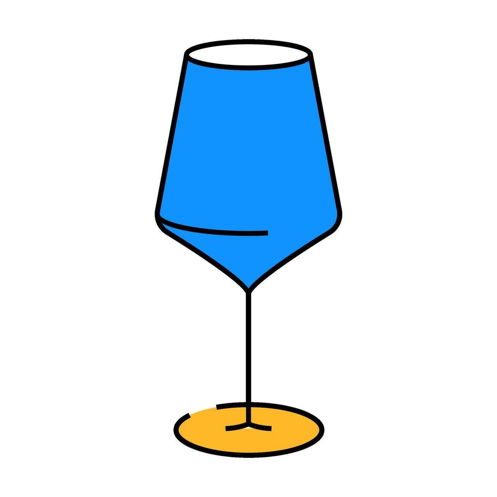empty wine glass icon color illustration vector