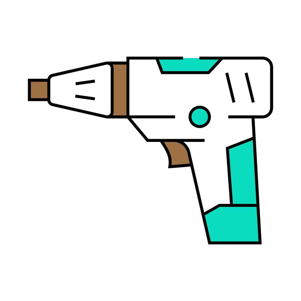 screwdriver machine icon color illustration vector