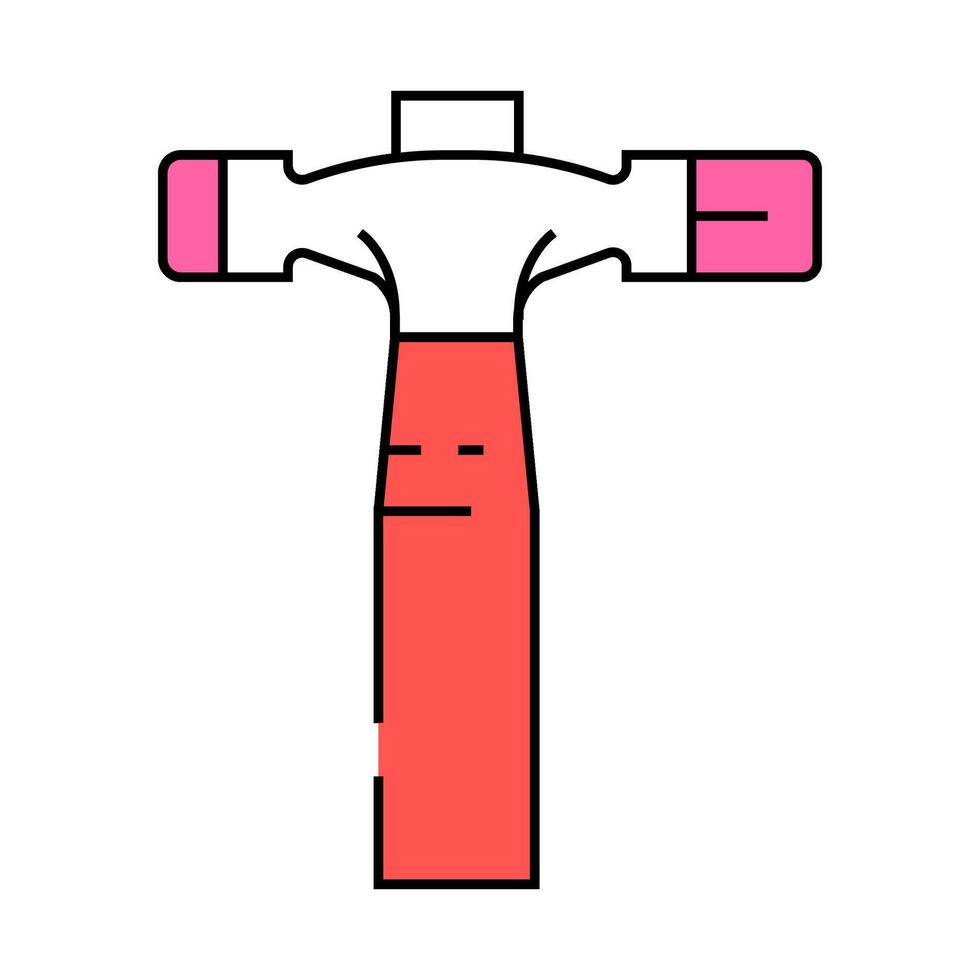 blocking hammer icon color illustration vector