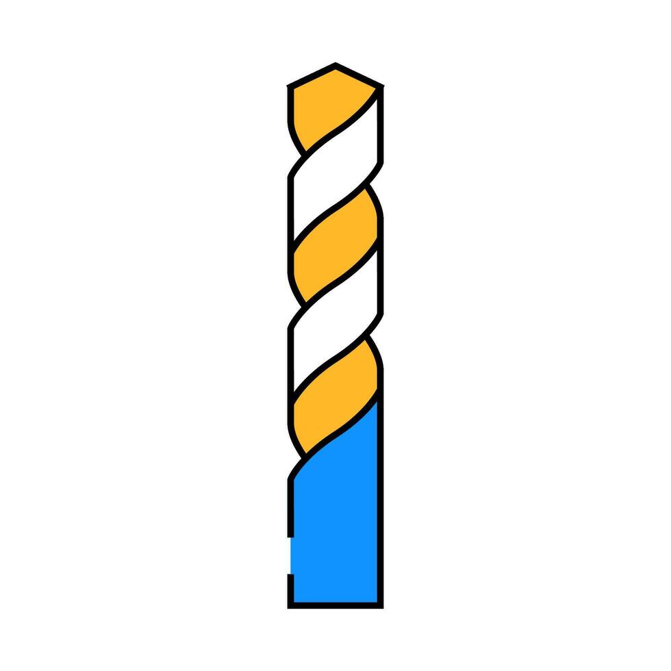 twist drill bit icon color illustration vector