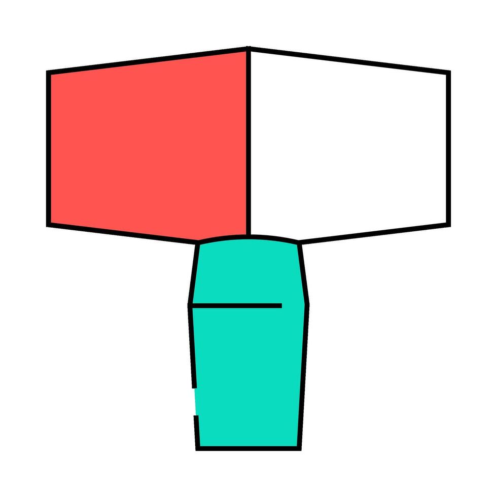 rubber hammer icon color illustration vector