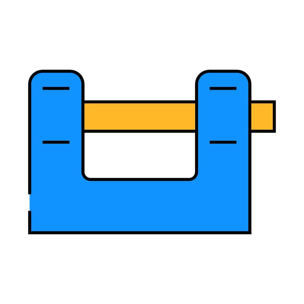 security padlock icon color illustration vector
