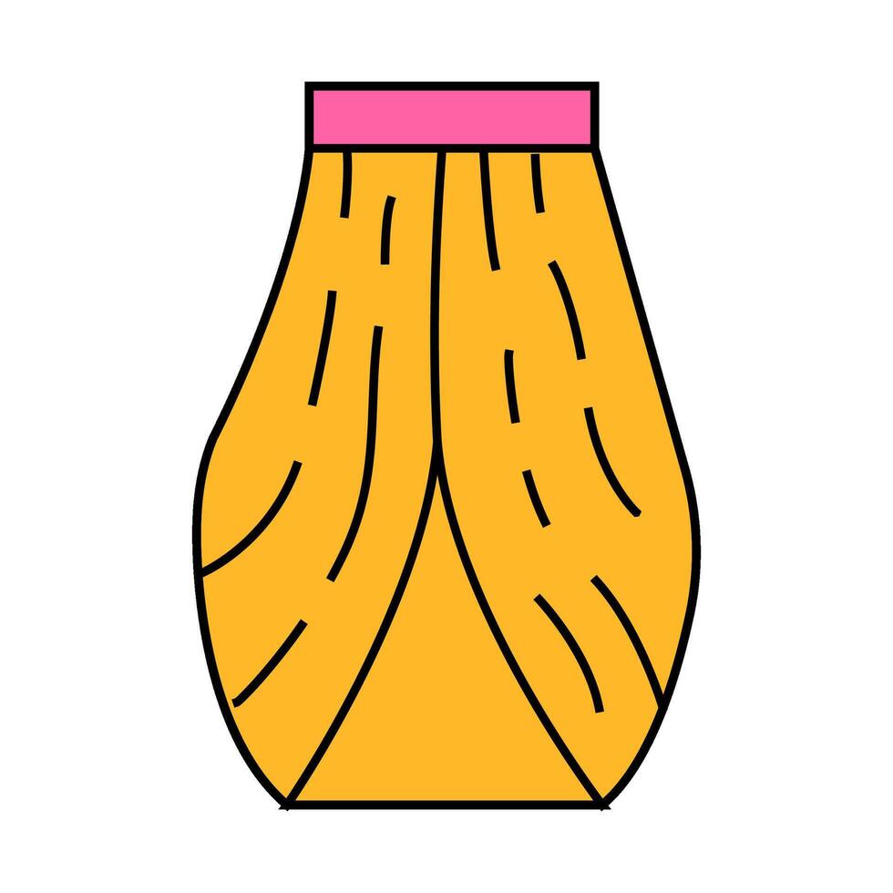 cowl skirt icon color illustration vector