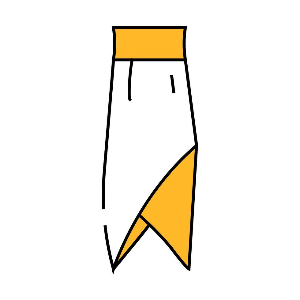 asymmetrical skirt icon color illustration vector
