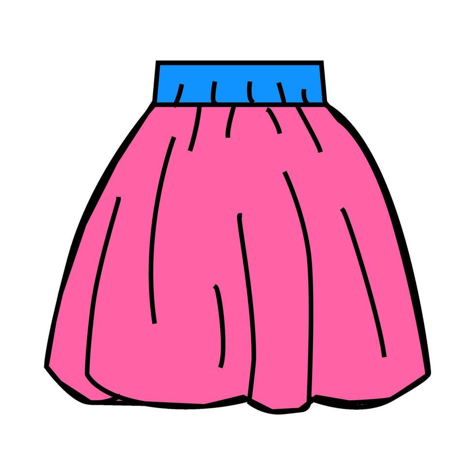bubble skirt icon color illustration vector