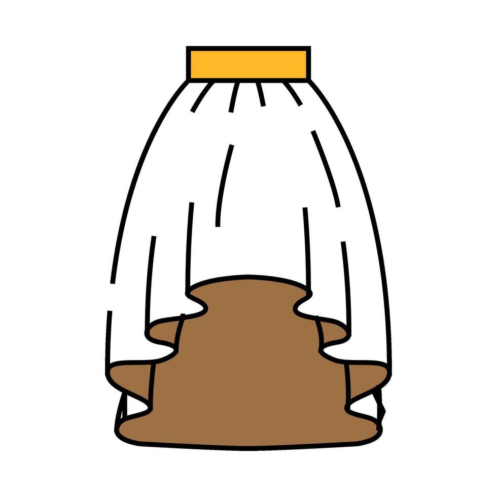 high low skirt icon color illustration vector