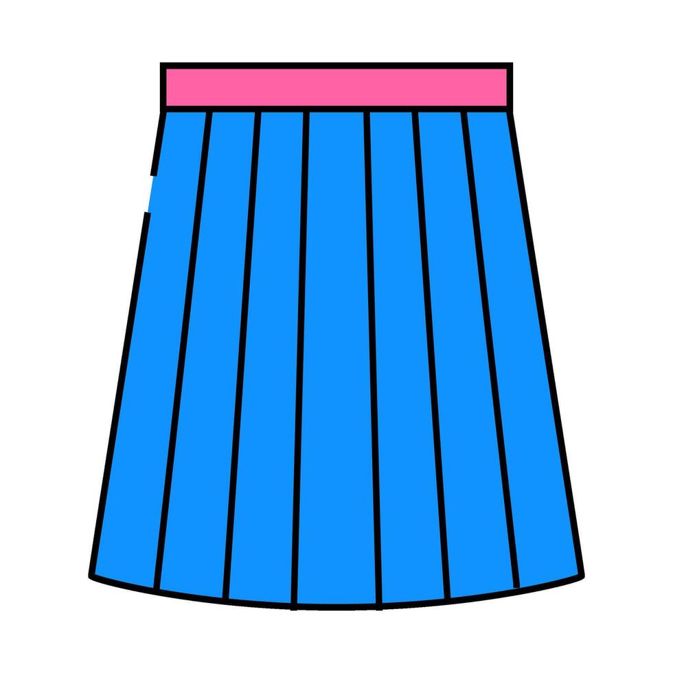 box pleat skirt icon color illustration vector