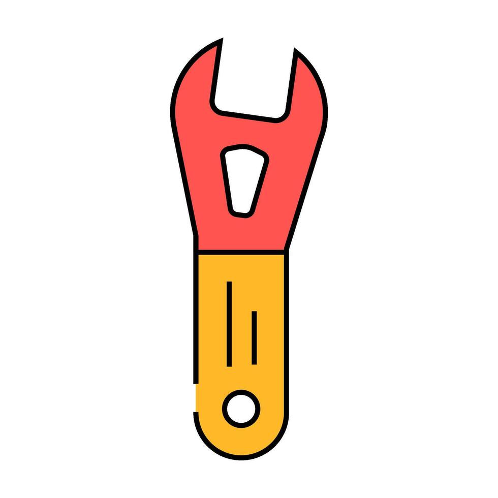 cone wrench icon color illustration vector
