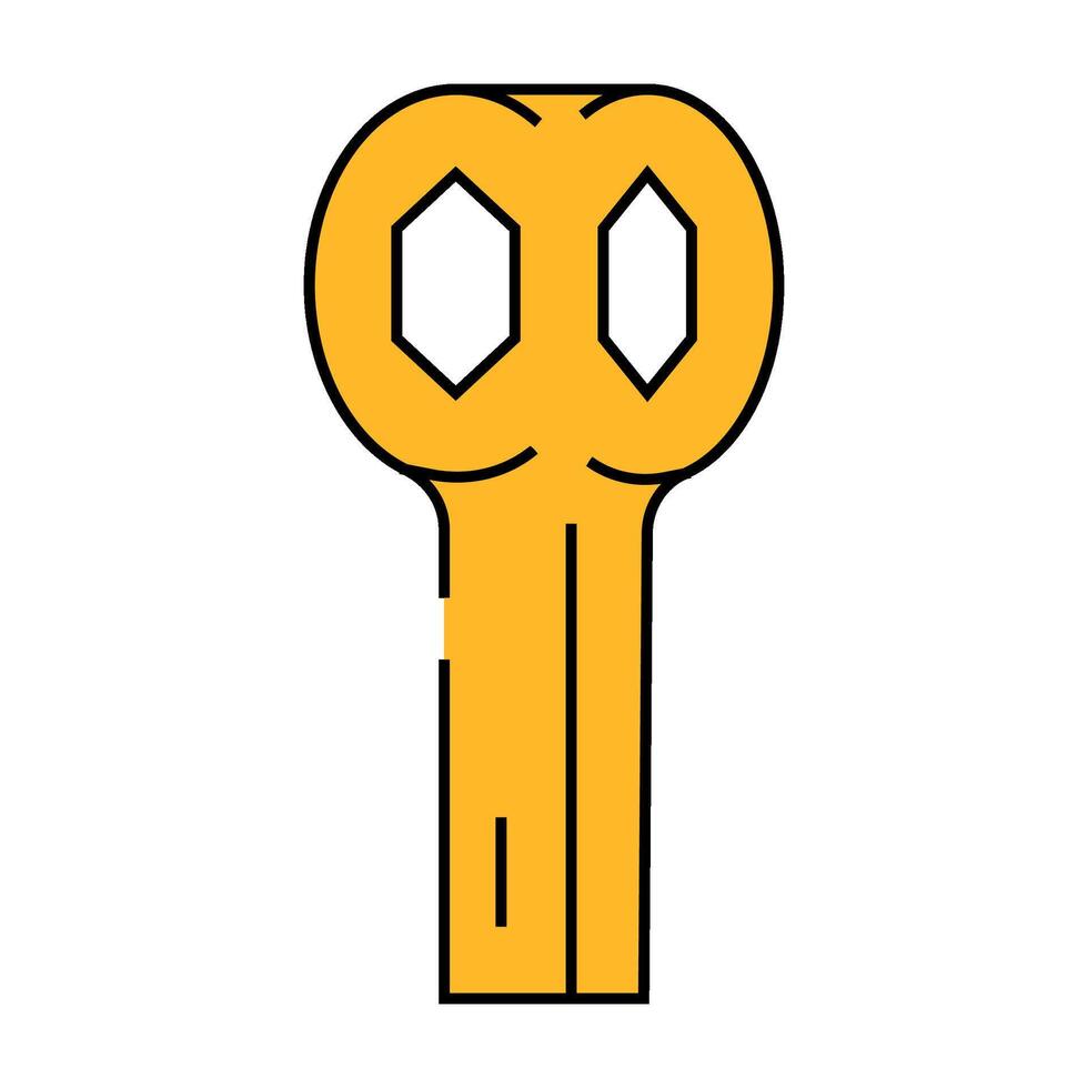 dog bone wrench icon color illustration vector