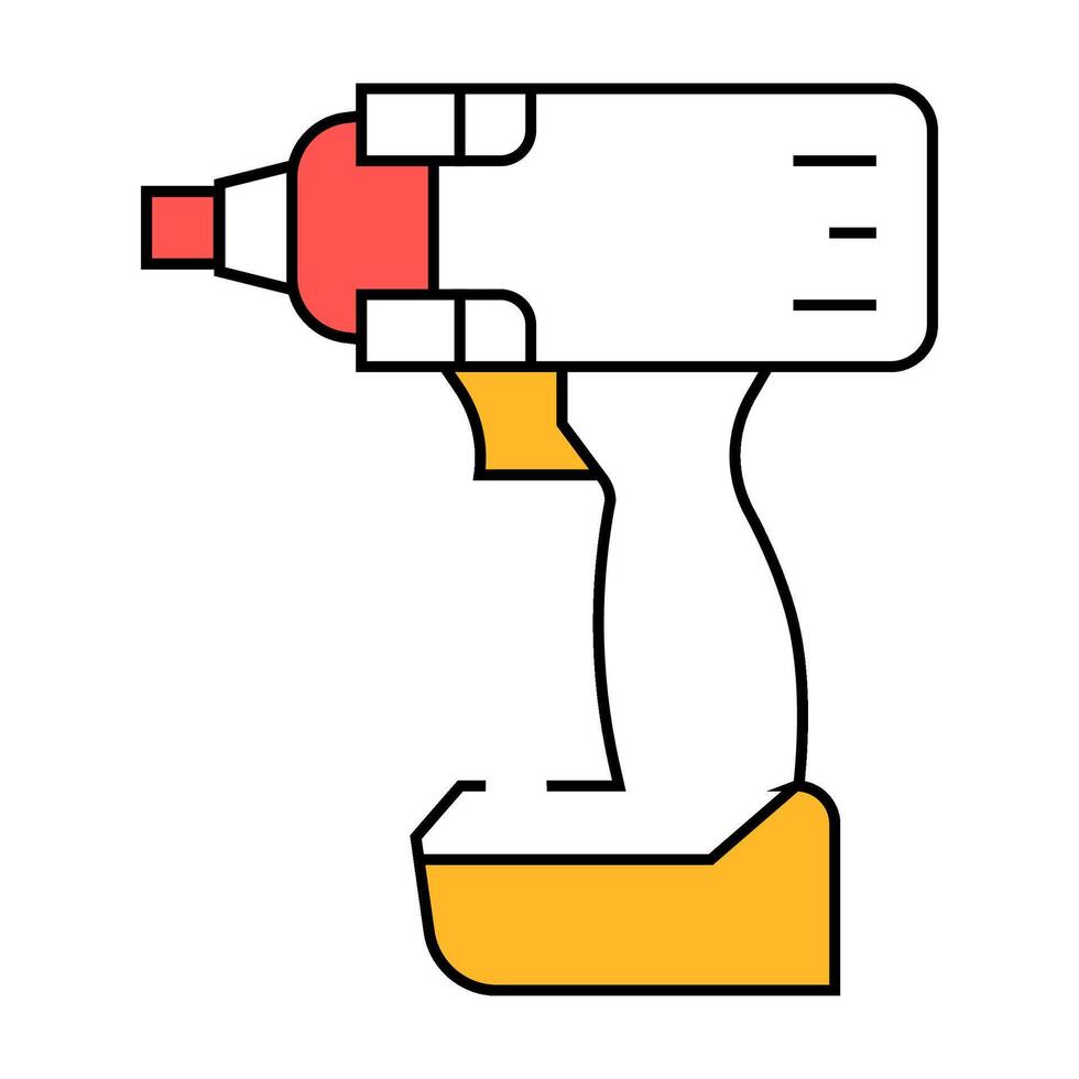 impact wrench icon color illustration vector
