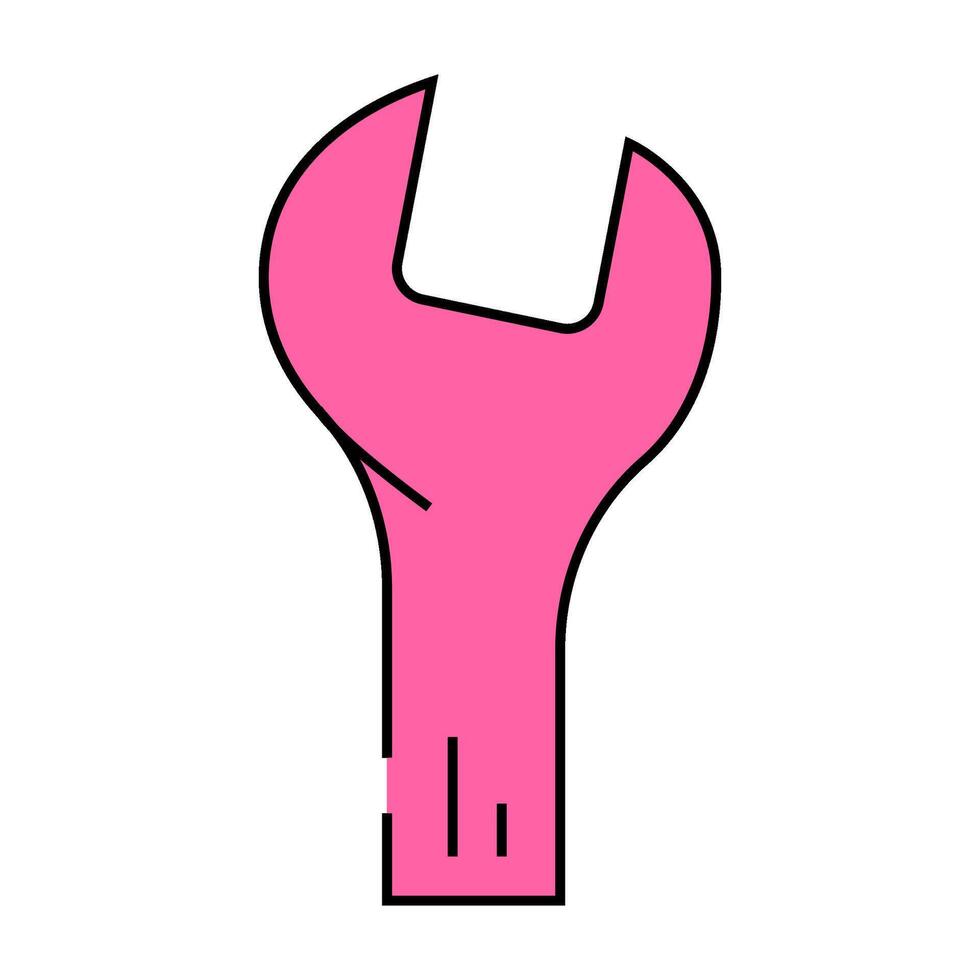 combination wrench icon color illustration vector