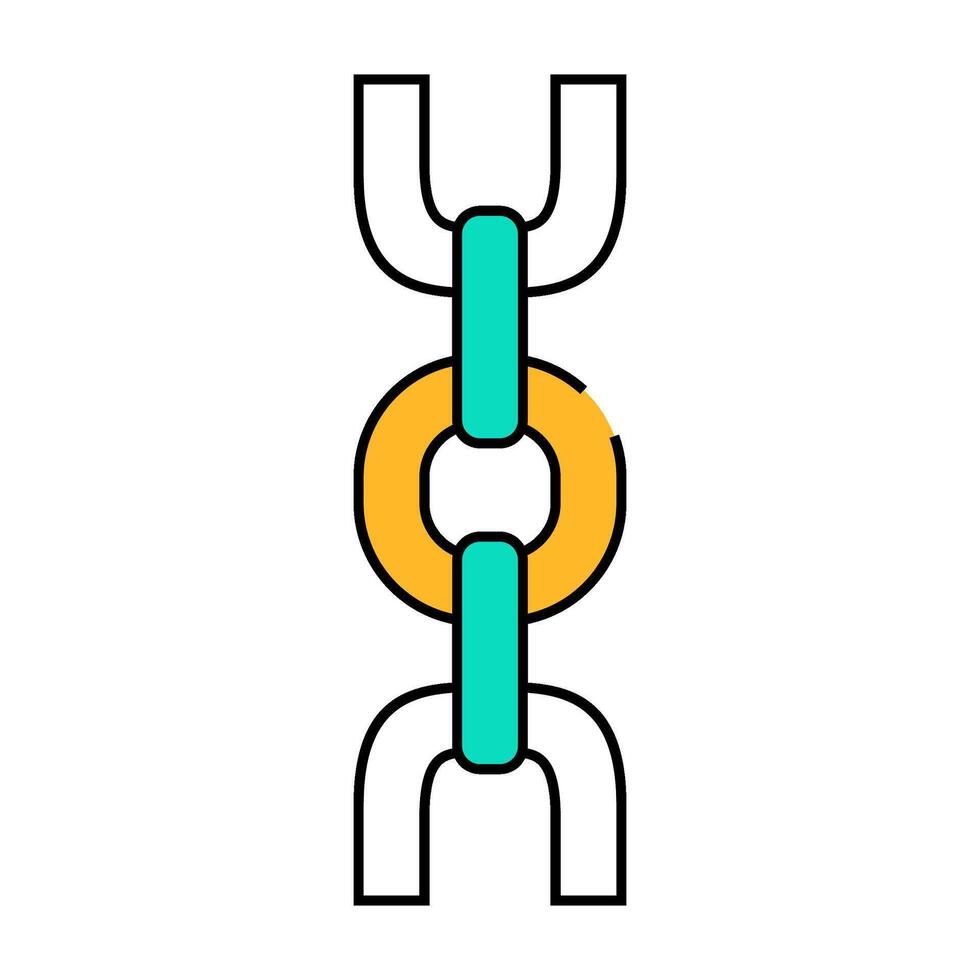 long and short chain icon color illustration vector