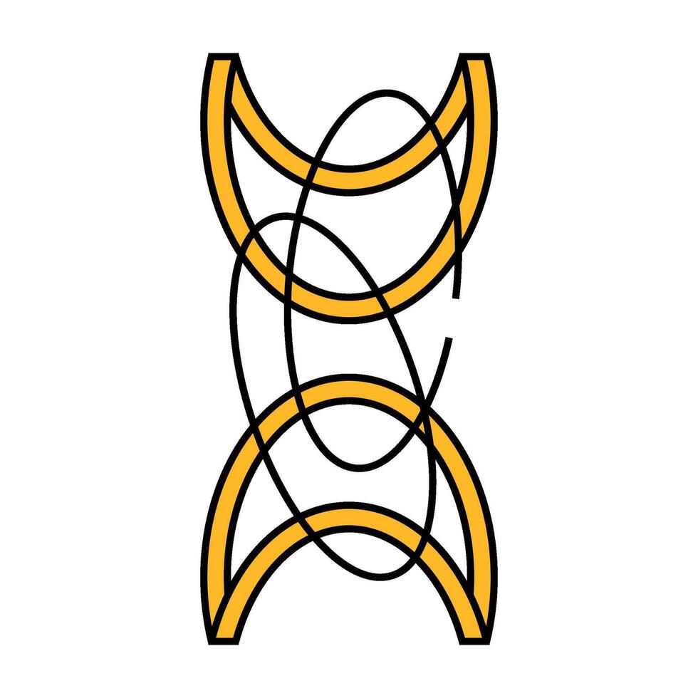 rope chain icon color illustration vector