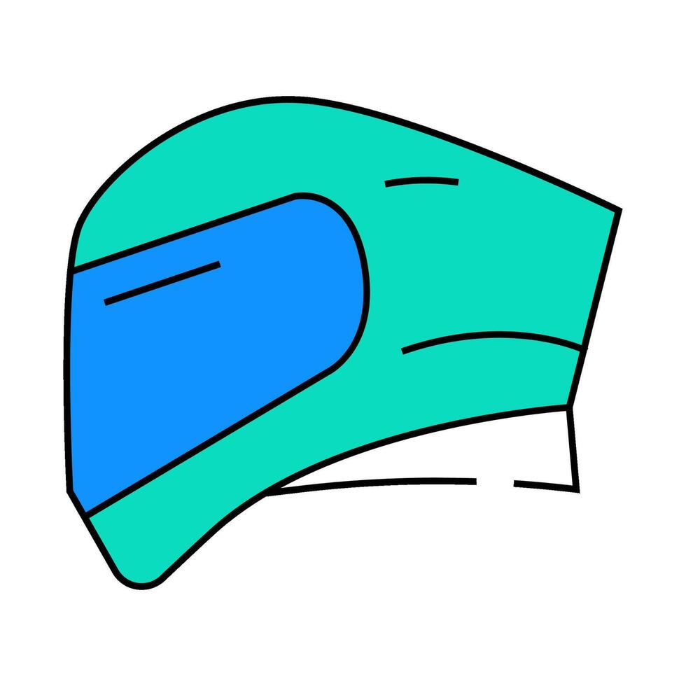 full face helmet motorcycle icon color illustration vector