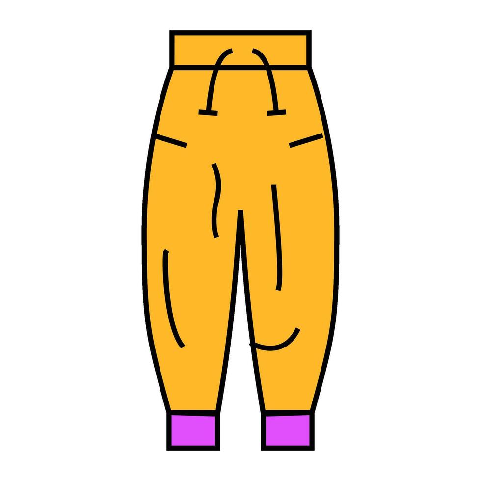 harem pants clothes icon color illustration vector