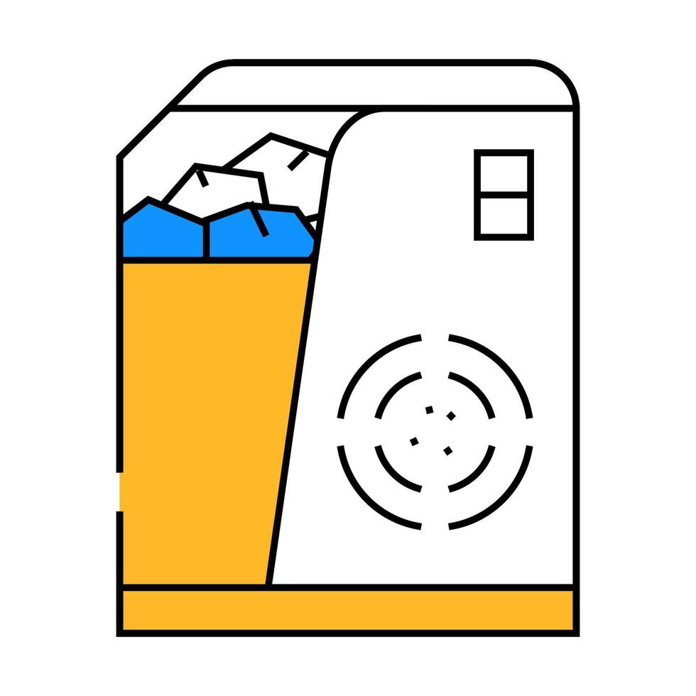 ice maker icon color illustration vector