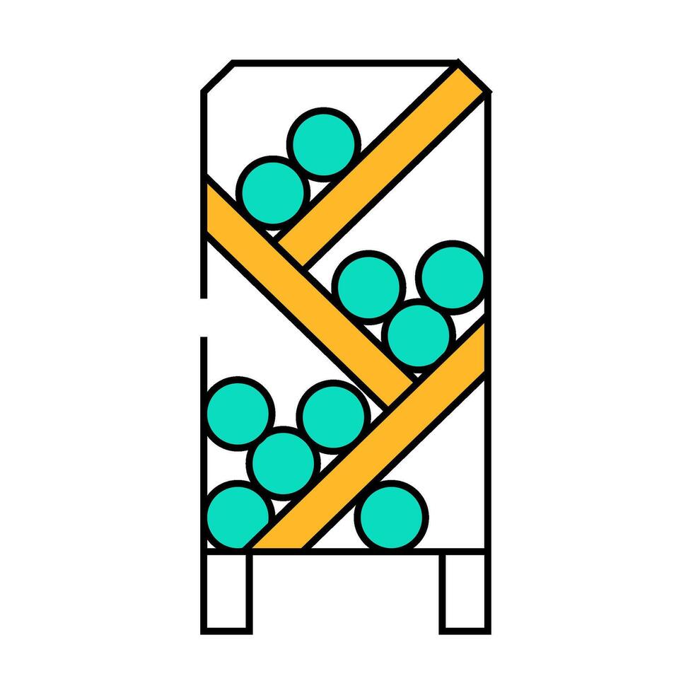 rack wine icon color illustration vector