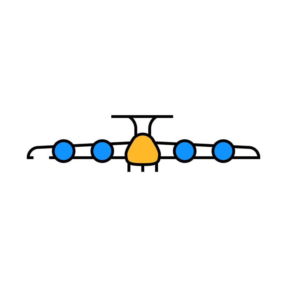 maritime patrol airplane aircraft outerwear female clothes girls set icon color illustration vector