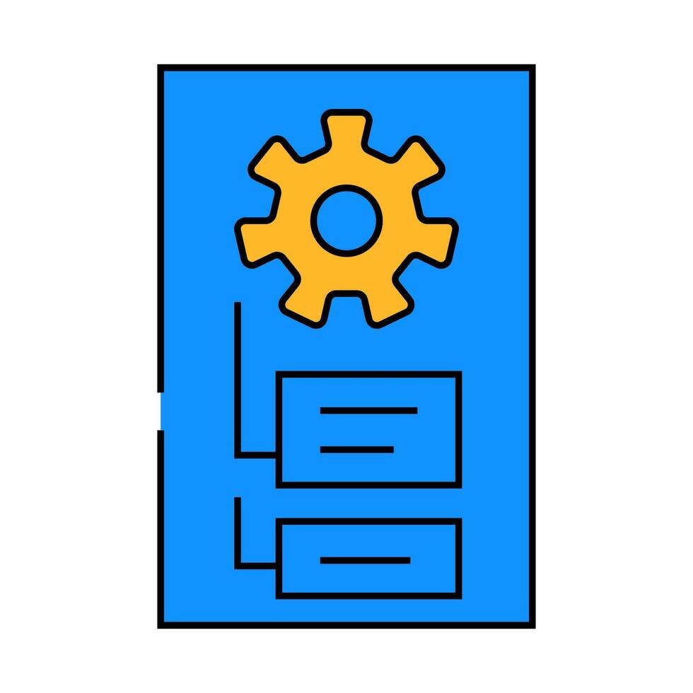 lock folder icon color illustration vector