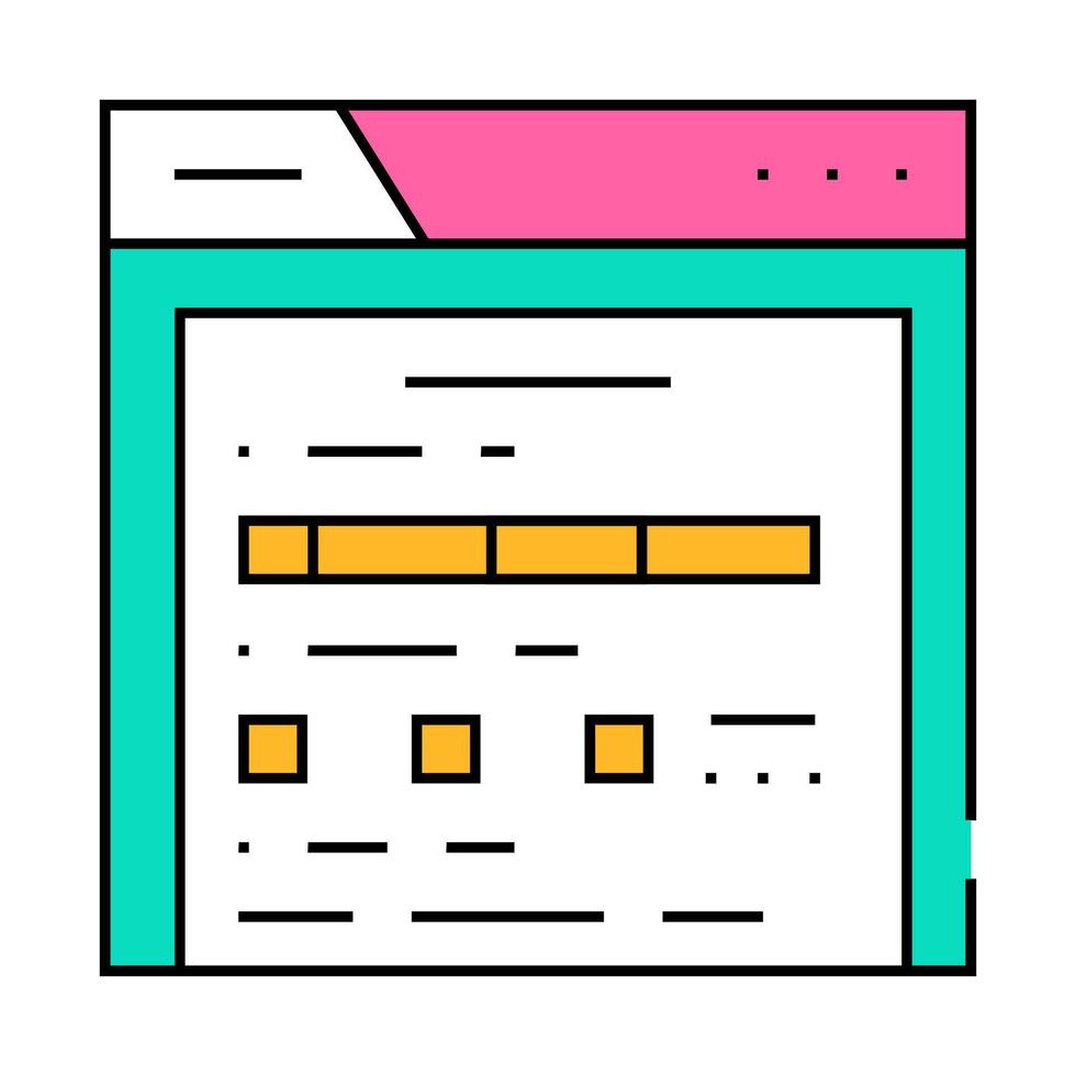 web folder icon color illustration vector