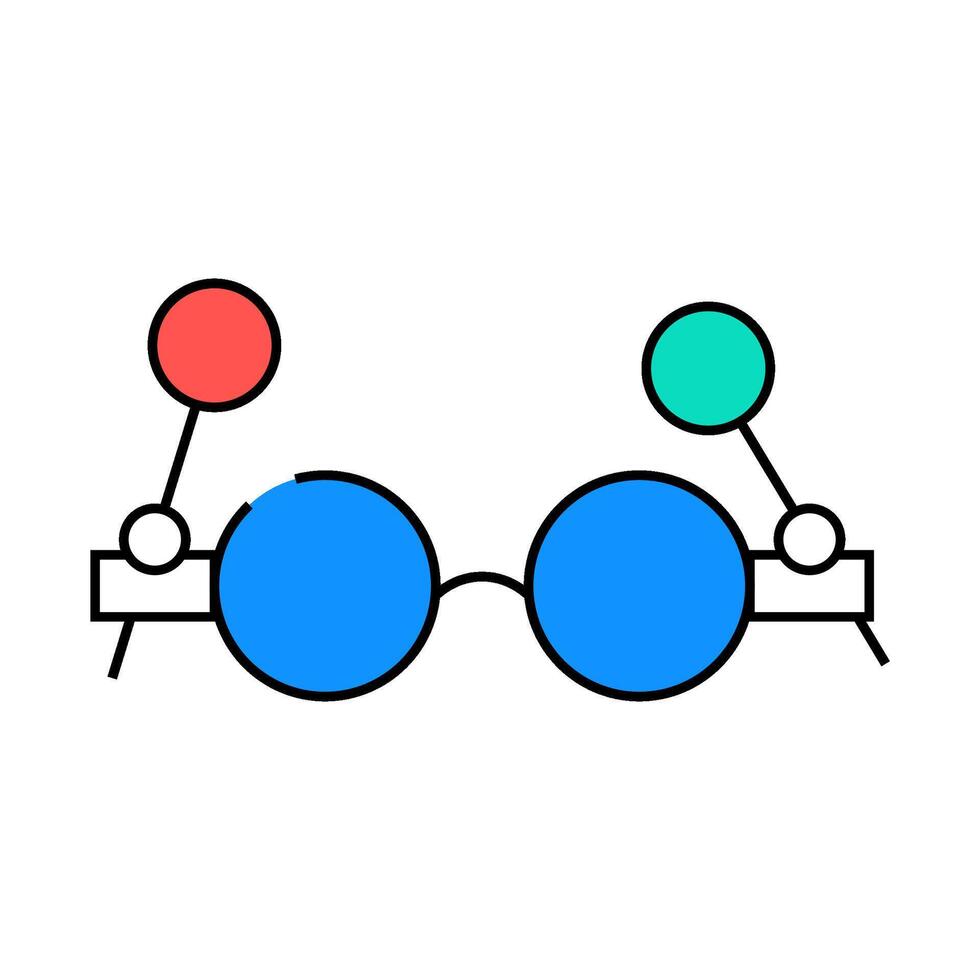 ocular glasses optical icon color illustration vector
