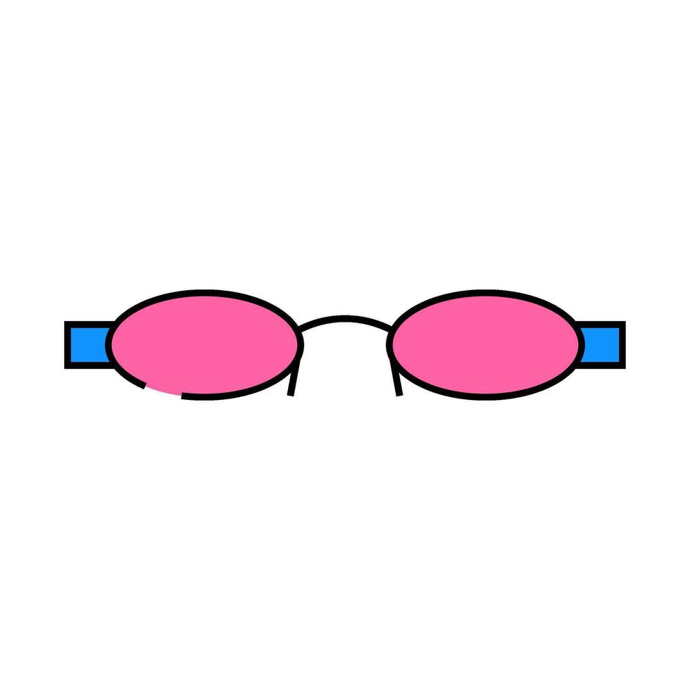 retro glasses optical icon color illustration vector
