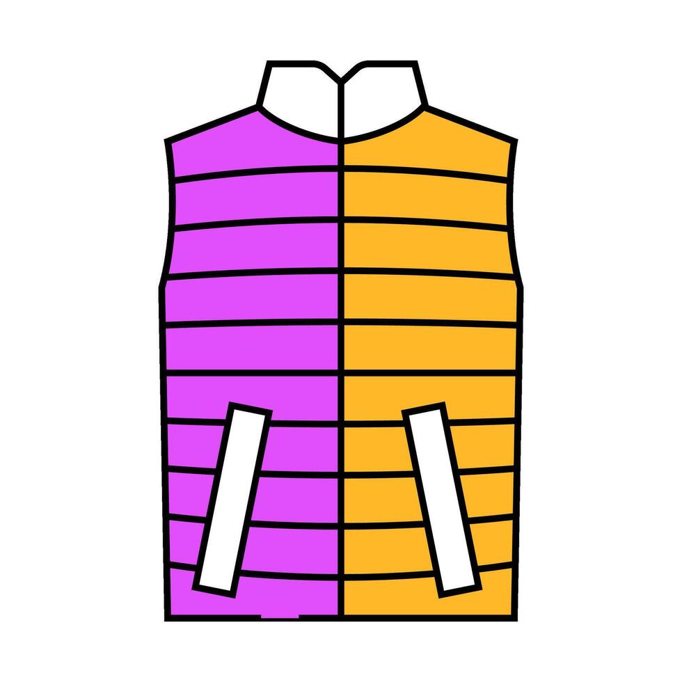 gilet outerwear female icon color illustration vector