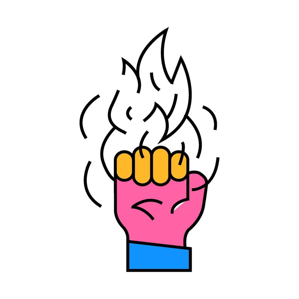 power fire icon color illustration vector