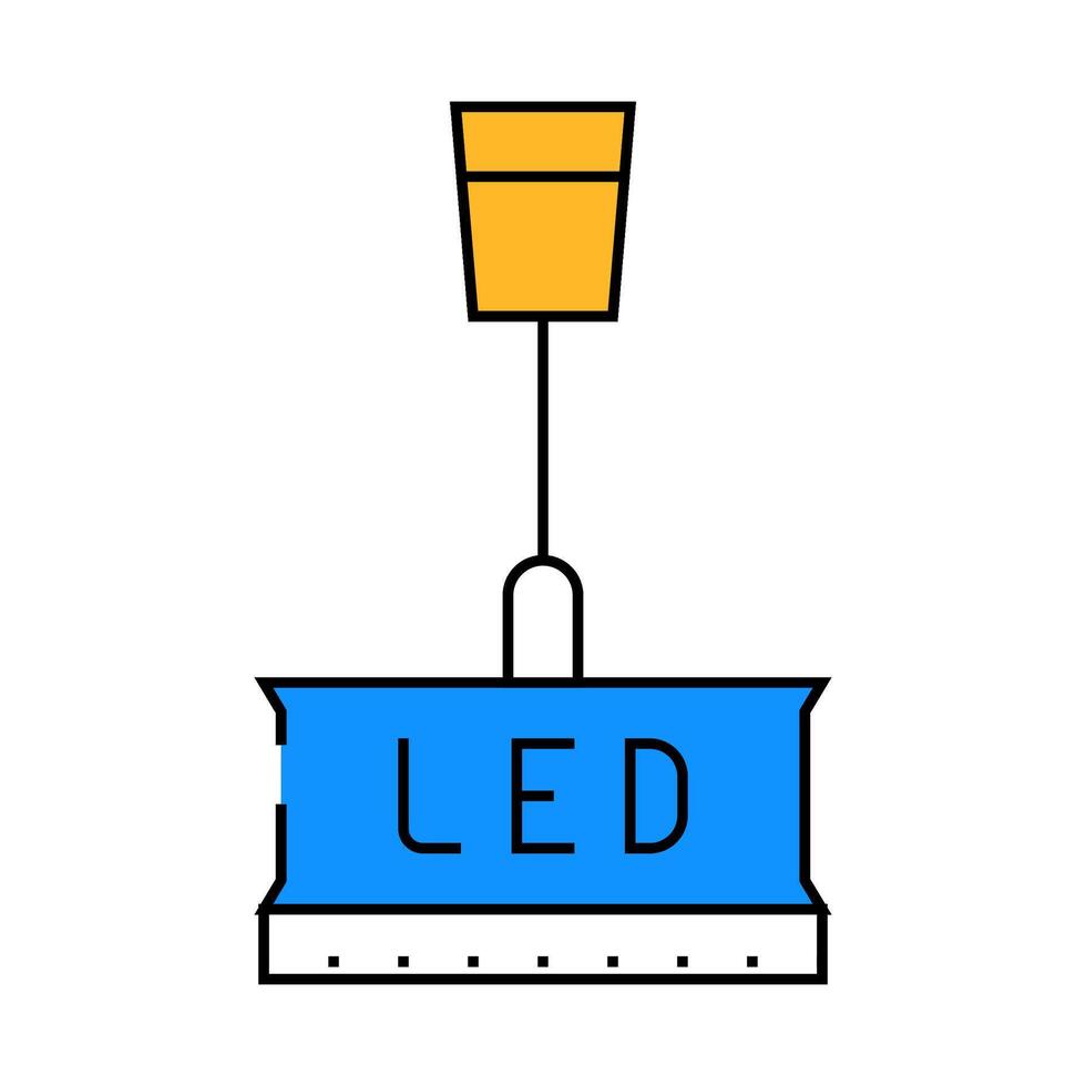 apartment lamp ceiling icon color illustration vector