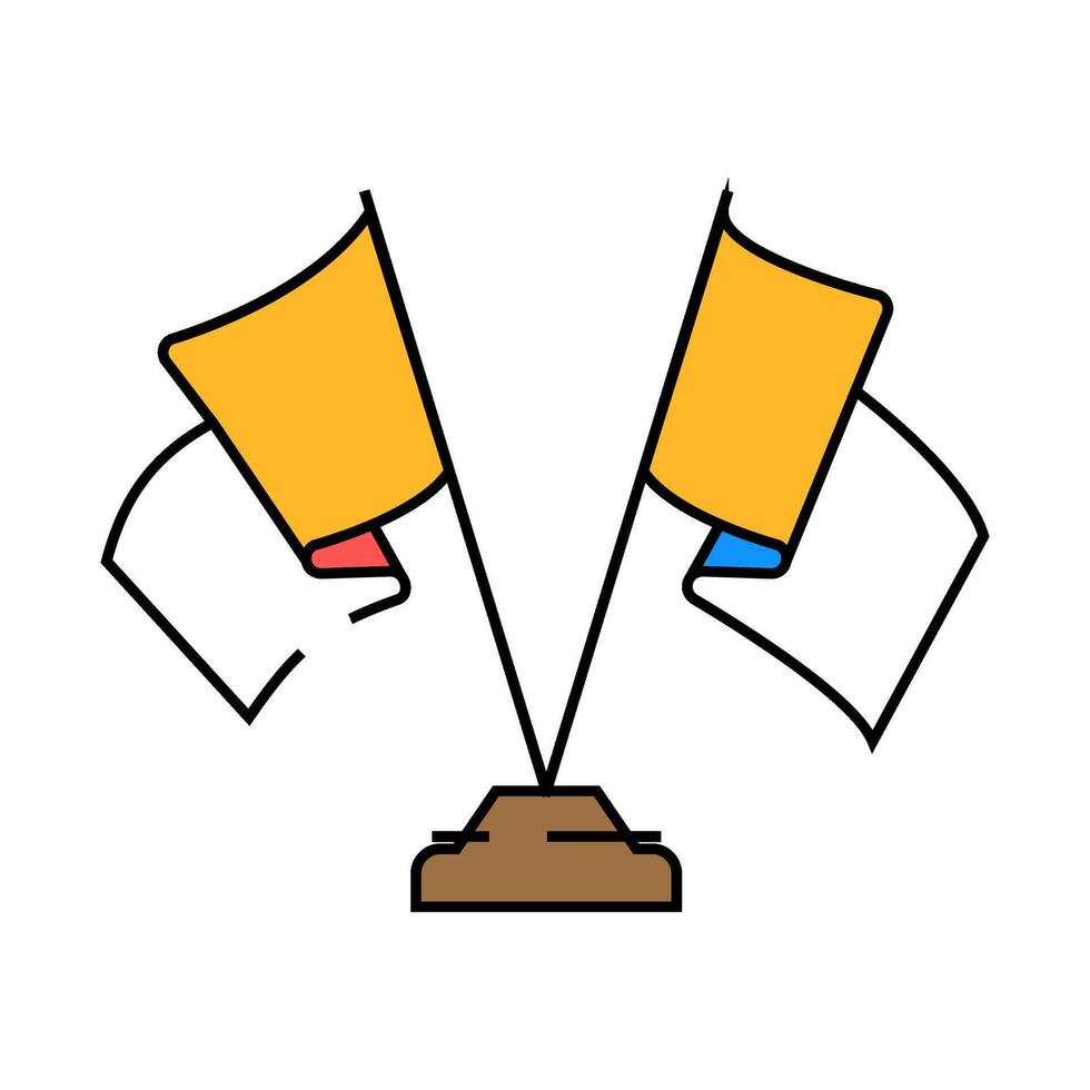 pole flag icon color illustration vector