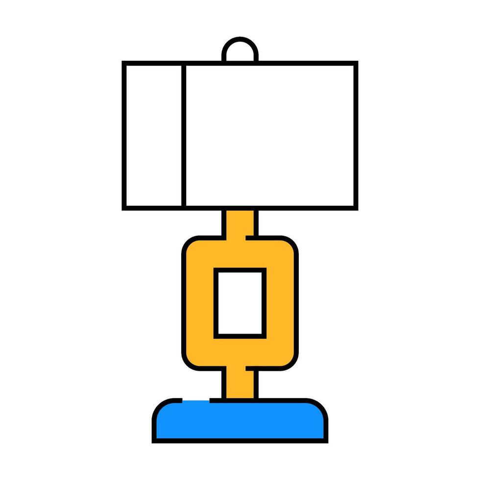 modern table lamp icon color illustration vector