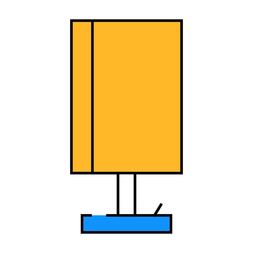 work table lamp icon color illustration vector