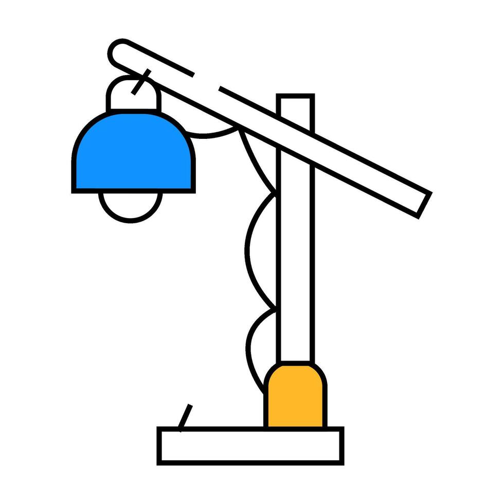 decoration table lamp icon color illustration vector