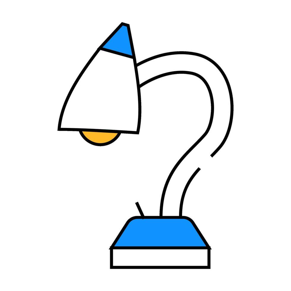 desk table lamp icon color illustration vector