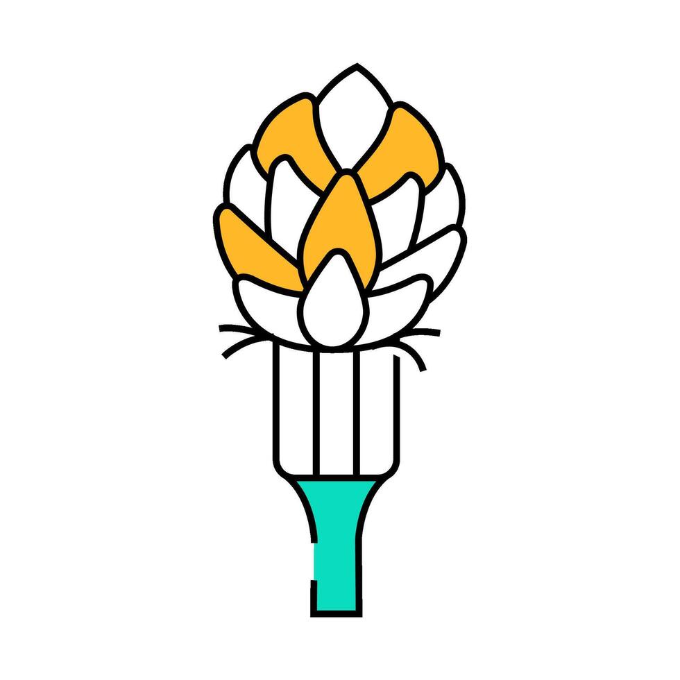 fork artichoke icon color illustration vector