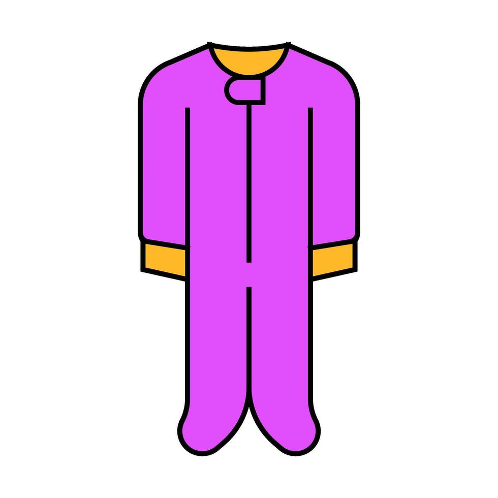 footie outfit baby cloth icon color illustration vector