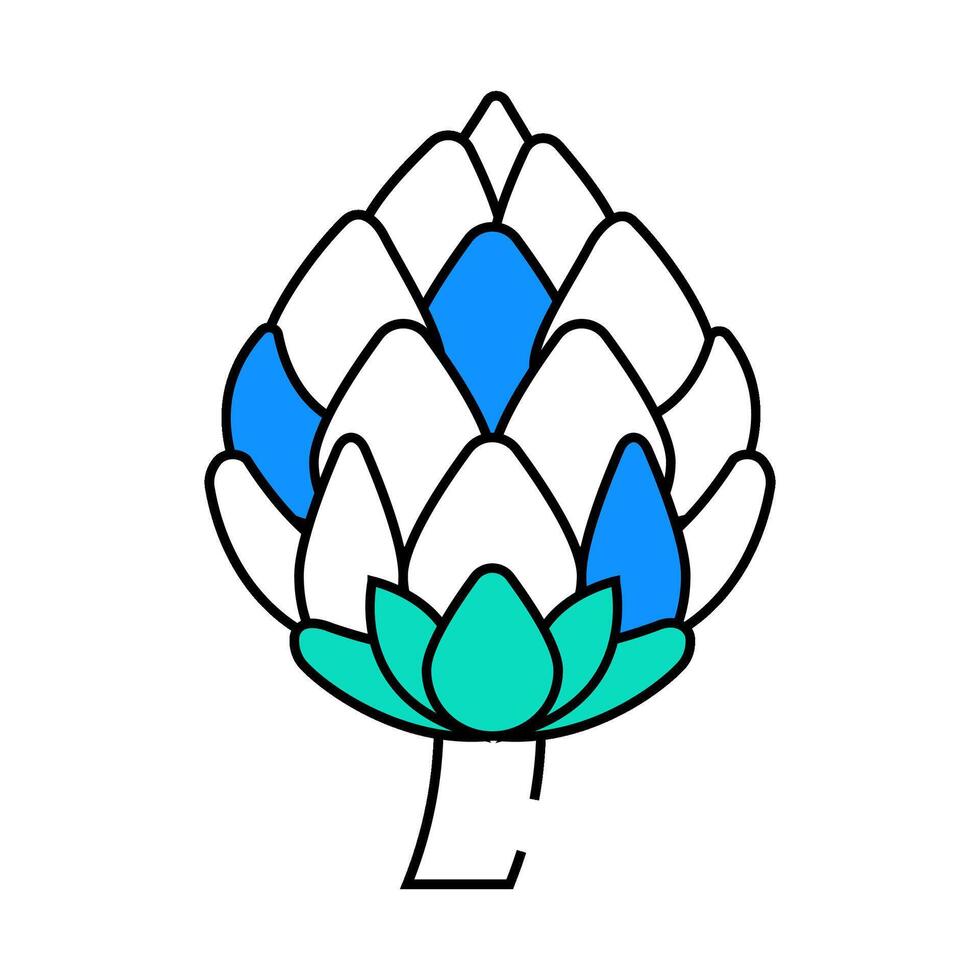 food artichoke icon color illustration vector