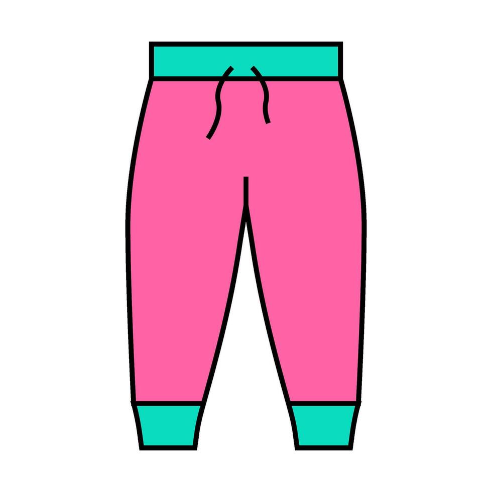 jogger pants boy baby cloth icon color illustration vector