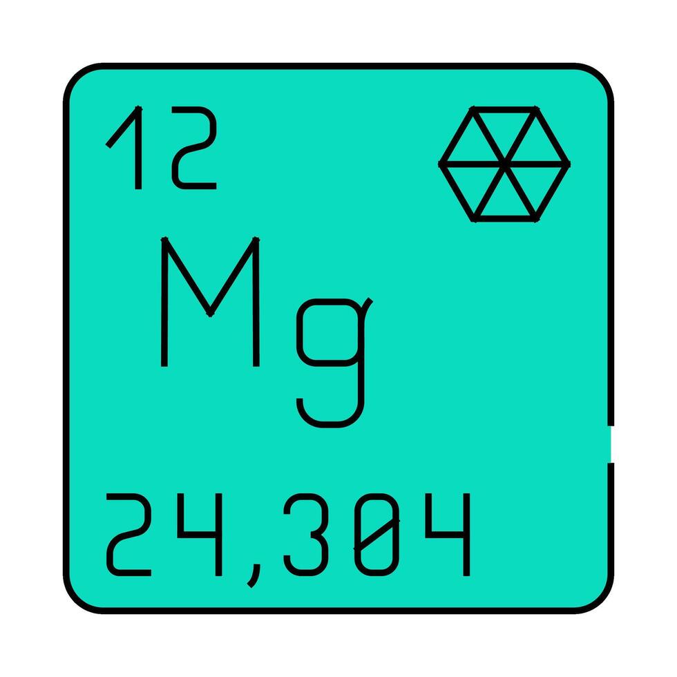 magnesium chemical element icon color illustration vector