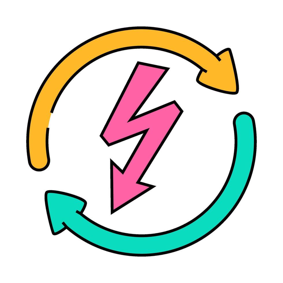energy esg icon color illustration vector