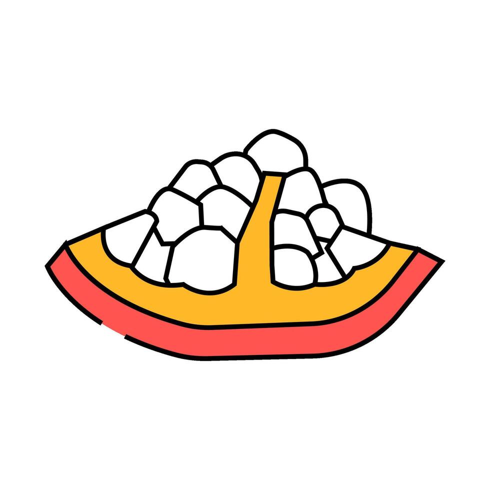 cut pomegranate fruit icon color illustration vector